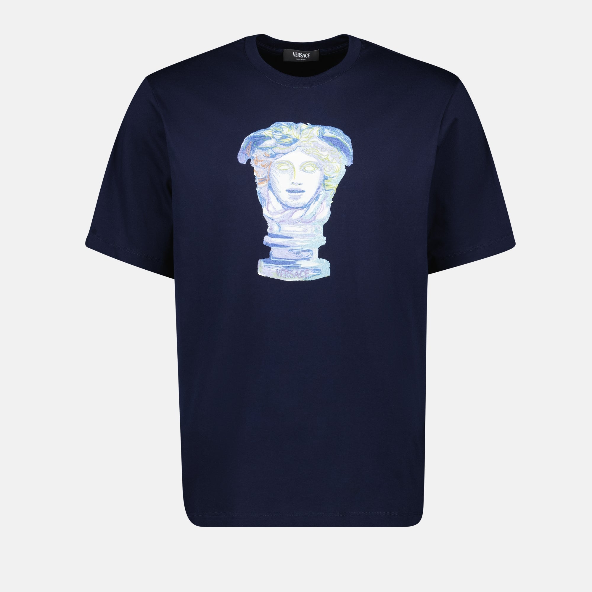 Navy T-shirt with Medusa Print Versace Men WE IN STYLE