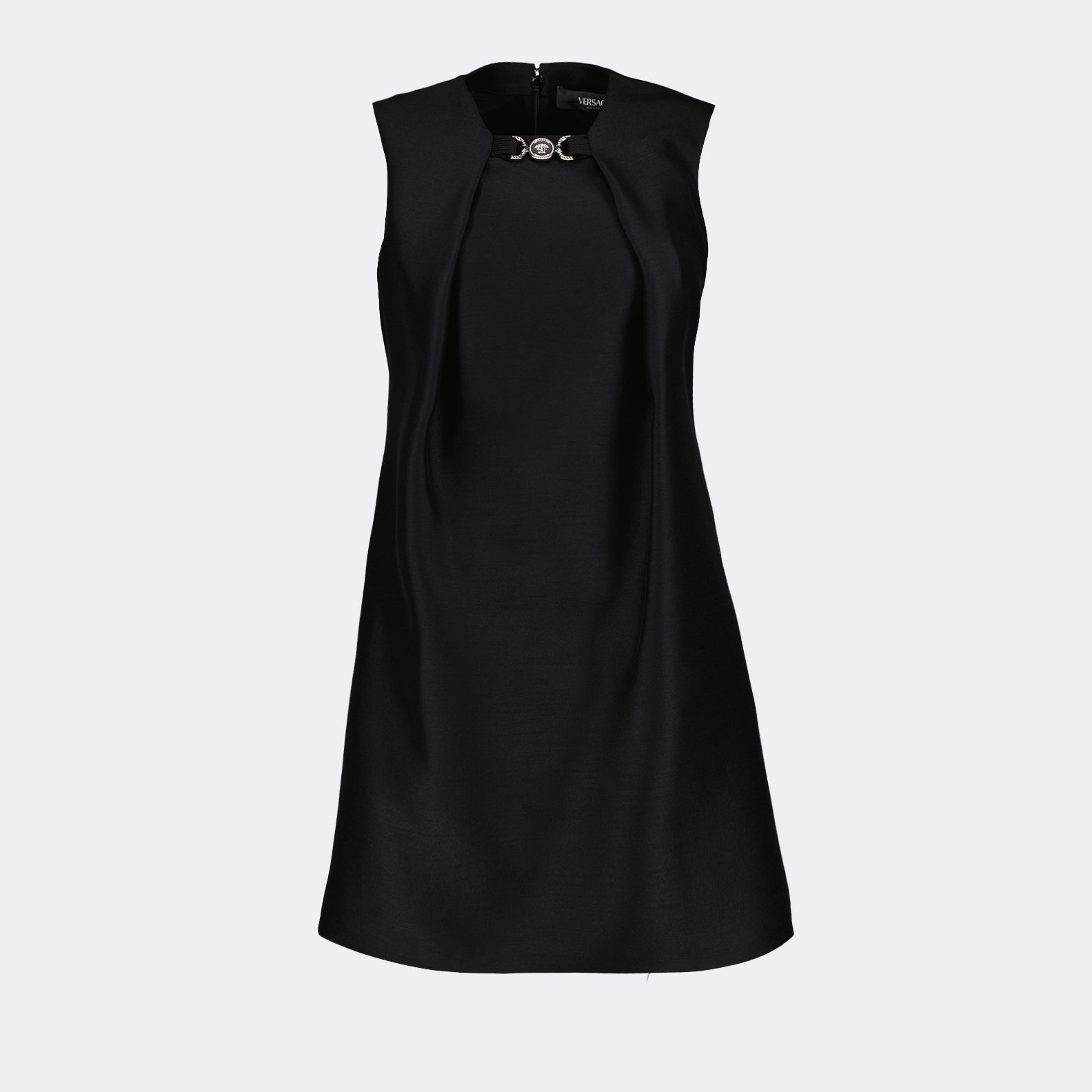 versace black silk dress Versace Silk-Cady Strapless Gown, Female, Black, 38