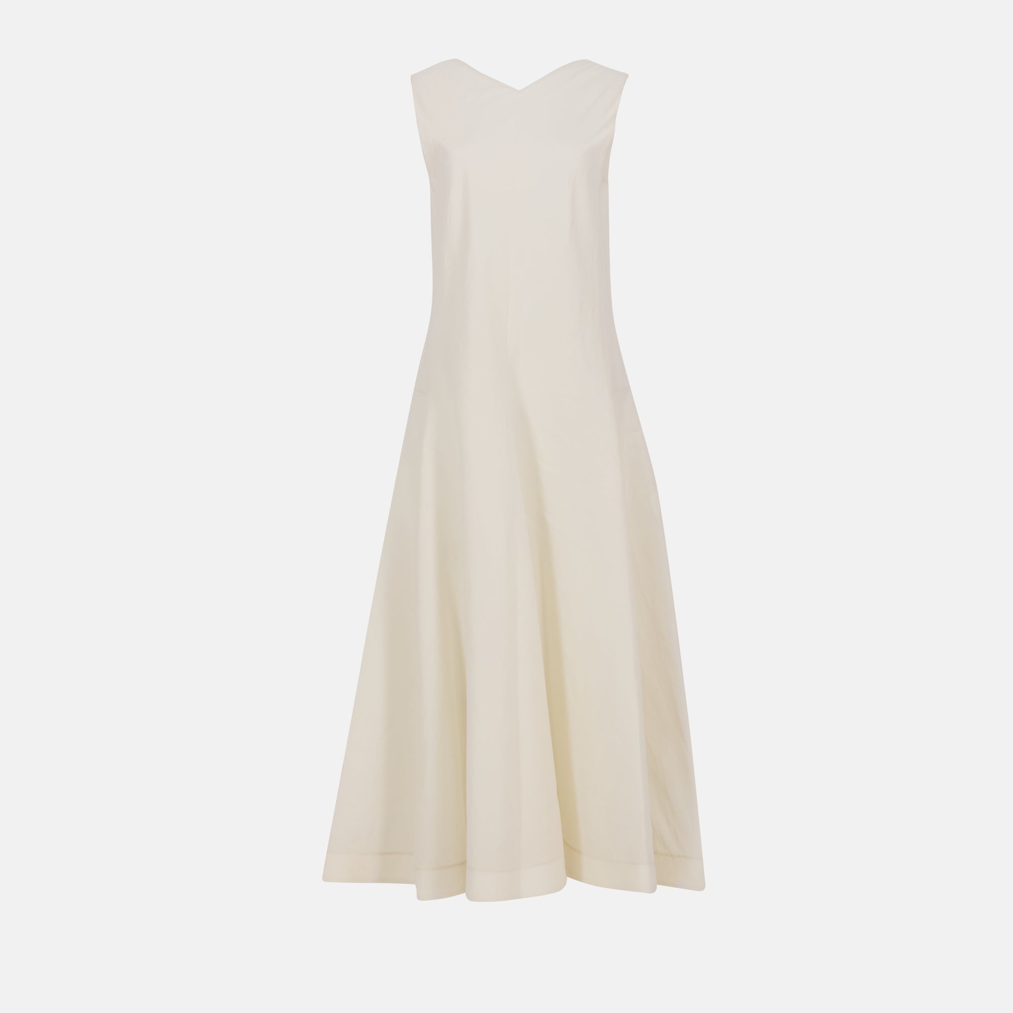 Khaite Mellie Dress in Natural Silk Organza - Prints/Patterns Designer Dress