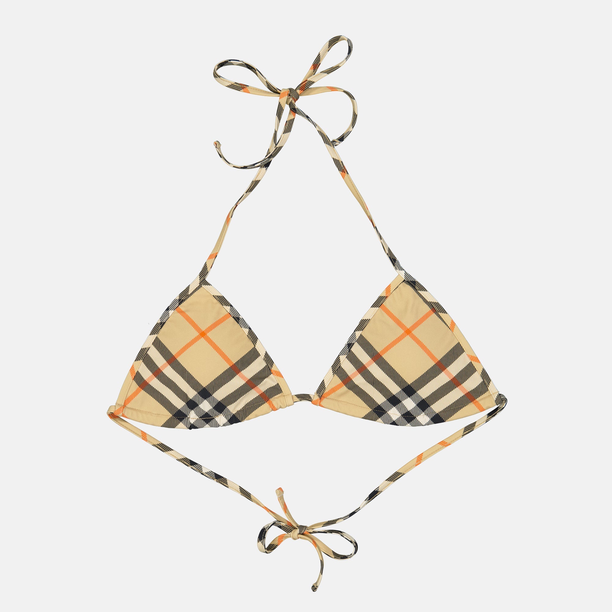 Beige Checked Bikini Top Burberry Women WE IN STYLE