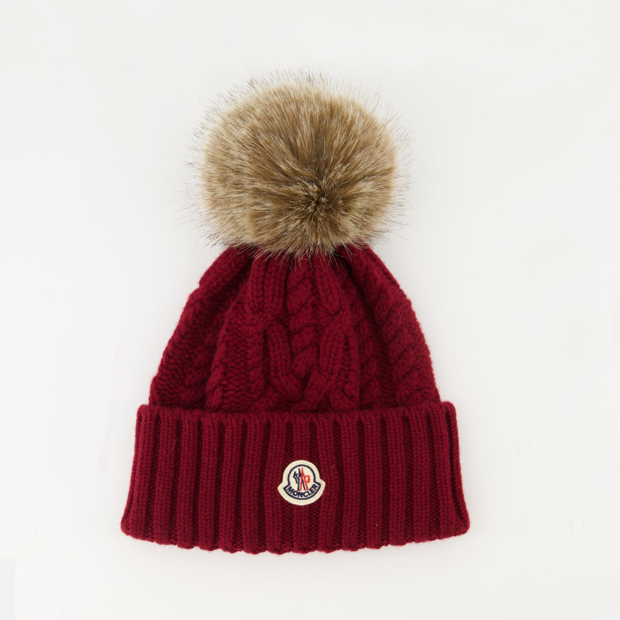 赤いカシミヤポンポンニットキャップ - Moncler | WE IN STYLE