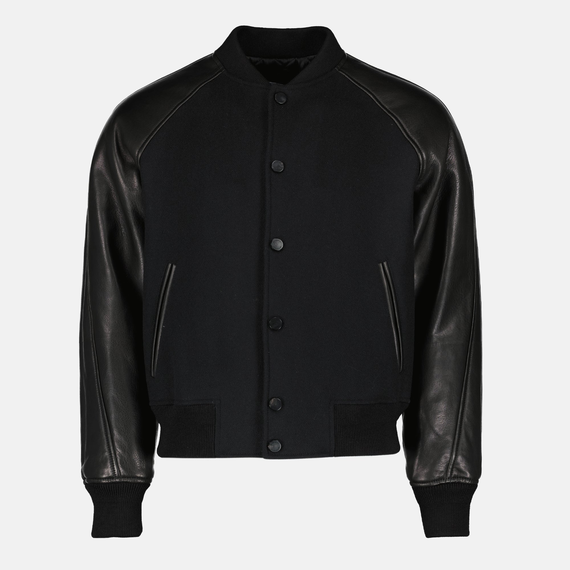 Bi-Material Black Bomber Jacket - Givenchy | WE IN STYLE