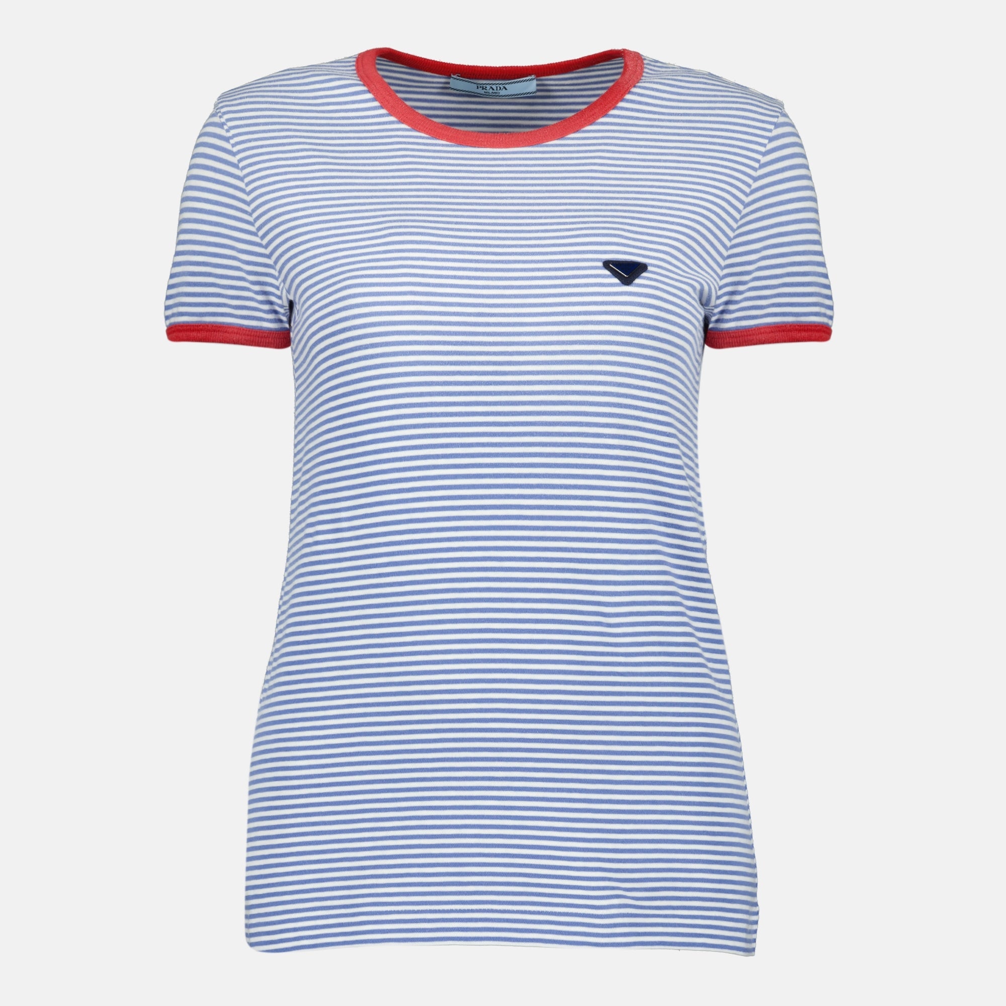 Prada Blue Striped T-Shirt - Women - Women | WE IN STYLE