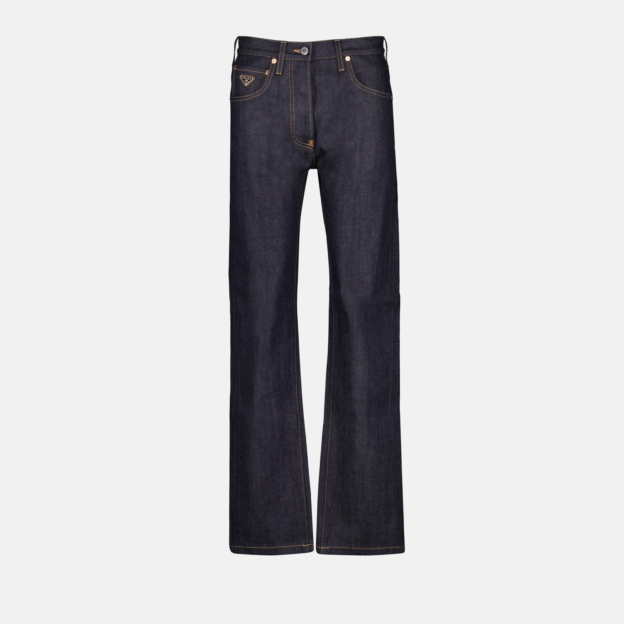 Flare Cut Raw Denim Jeans- Prada - Women | WE IN STYLE