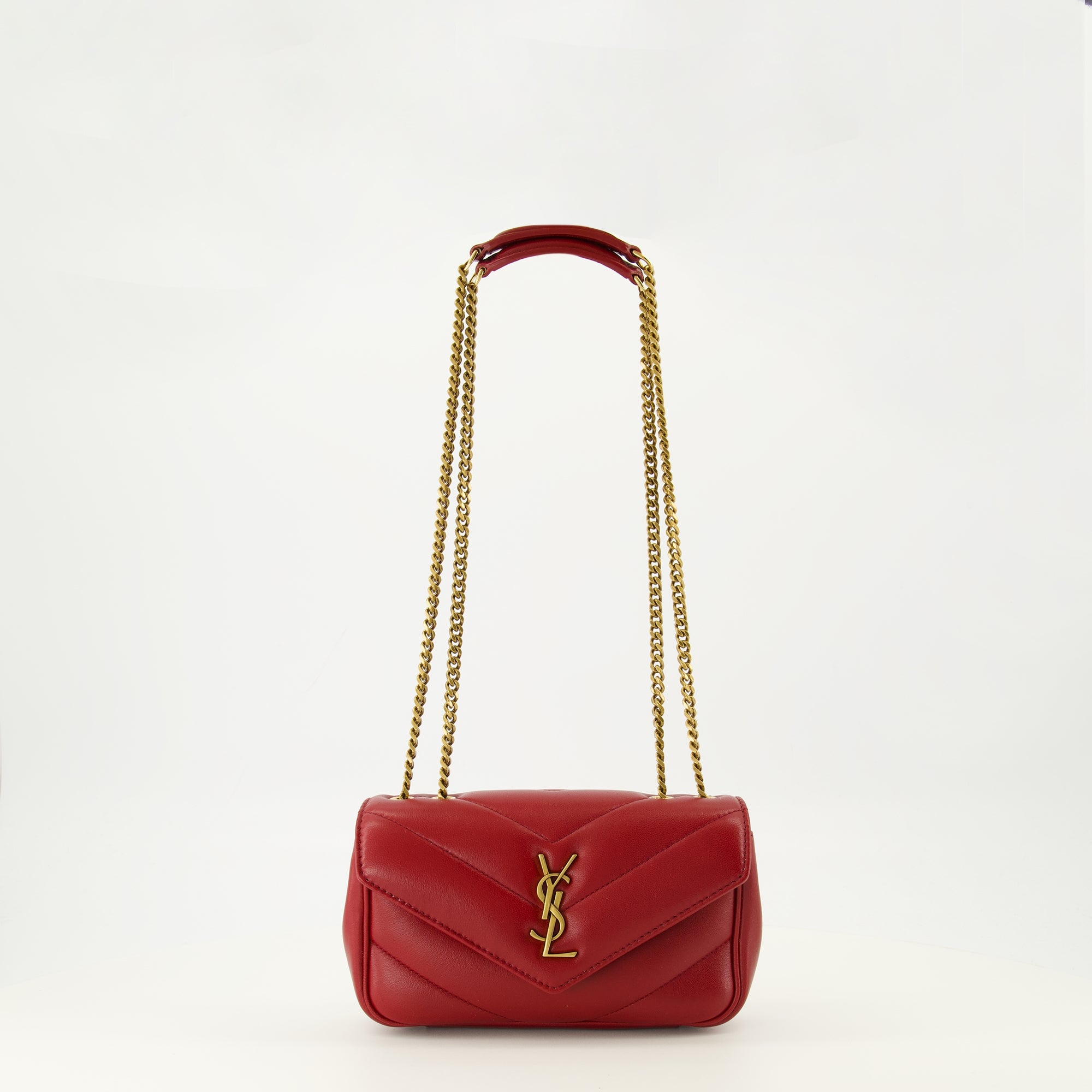 Loulou Mini Red Bag - Saint Laurent - Women | WE IN STYLE Loulou Mini Red Bag - Saint Laurent - Women | WE IN STYLE