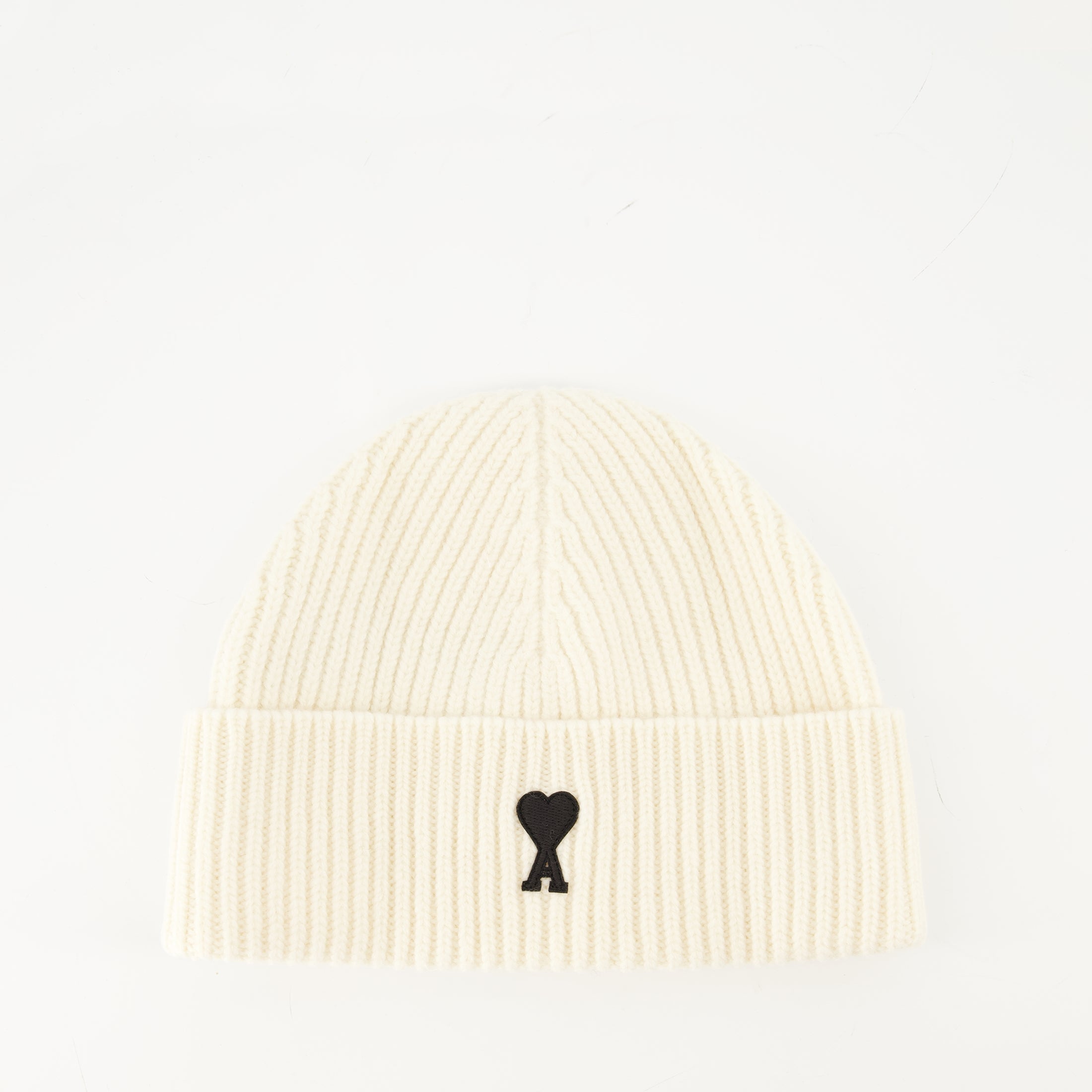 AMI PARIS ホワイト ニット帽 Ami de coeur ホワイトニットキャップ - Ami Paris | WE IN STYLE