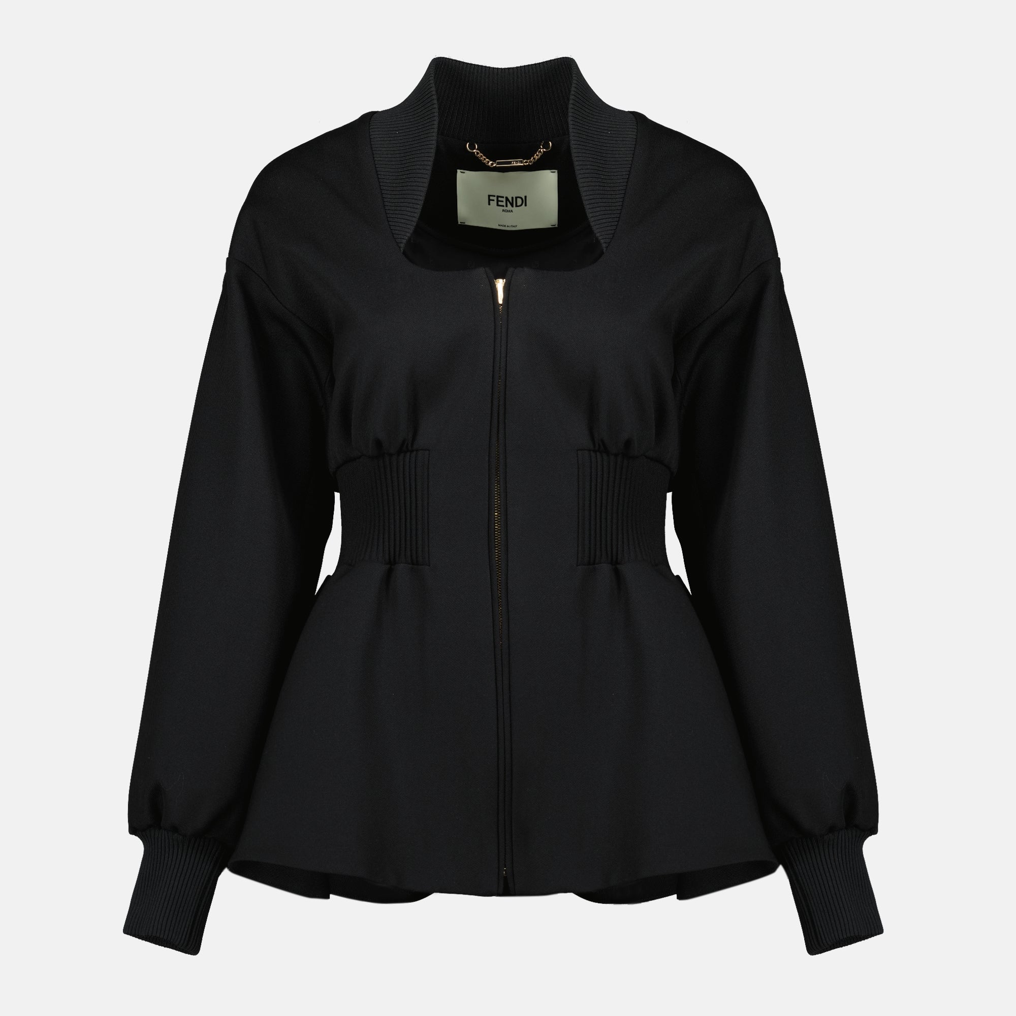 Black Wool Jacket - Fendi - Women | WE IN STYLE