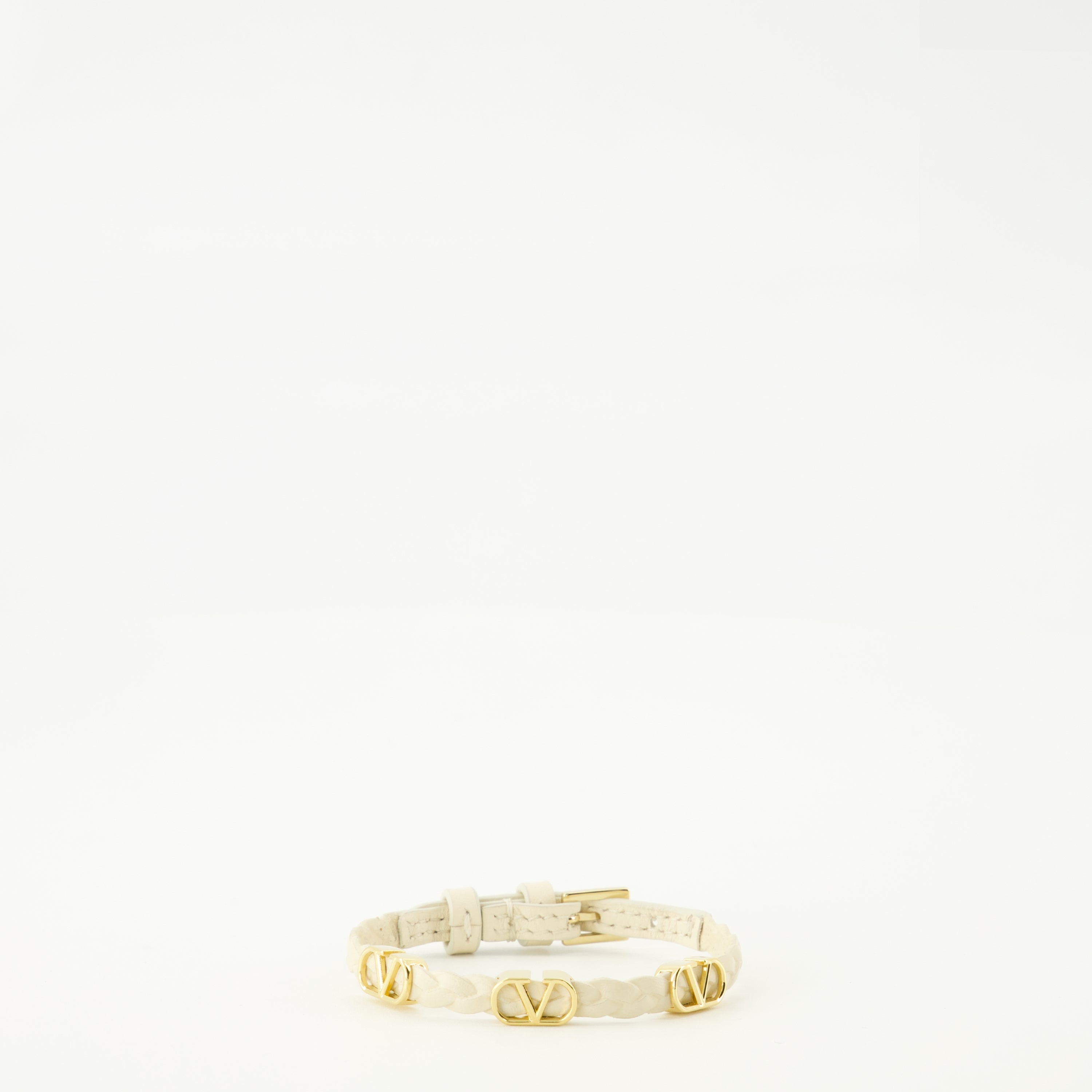 VLogo Leather Bracelet Beige - Valentino Garavani - Women | WE IN 