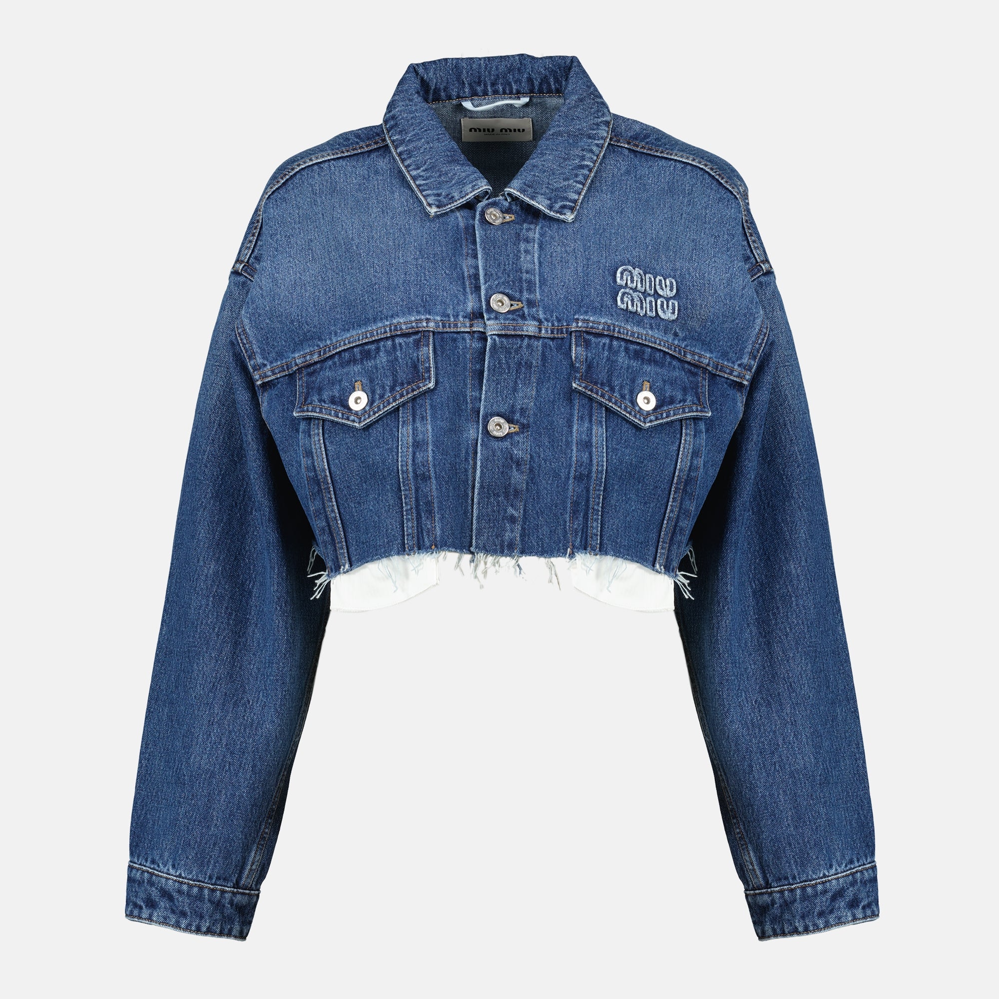 Denim Short Jacket - Miu Miu | WE IN STYLE