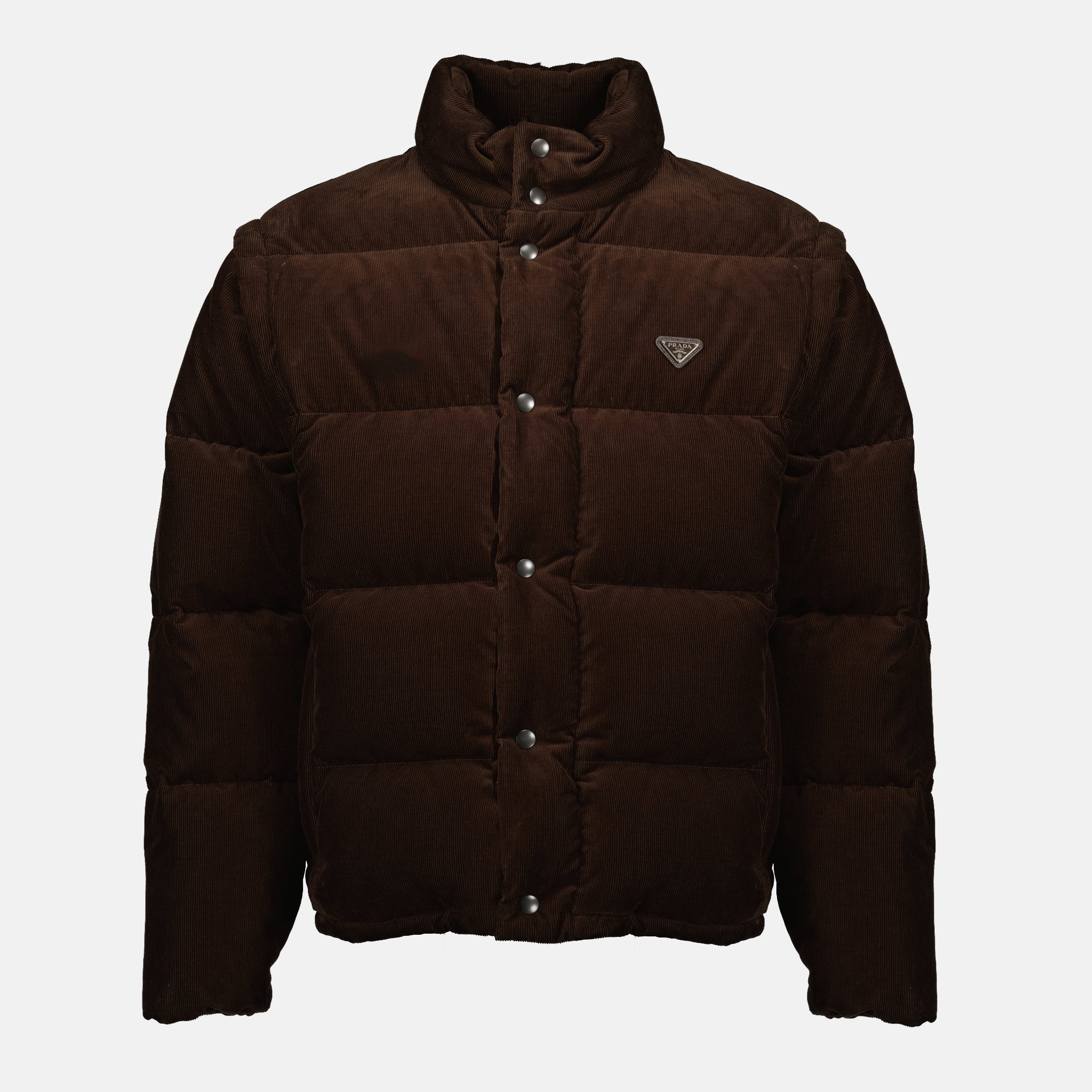 ブラウンコーデュロイパファージャケット - Prada | WE IN STYLE