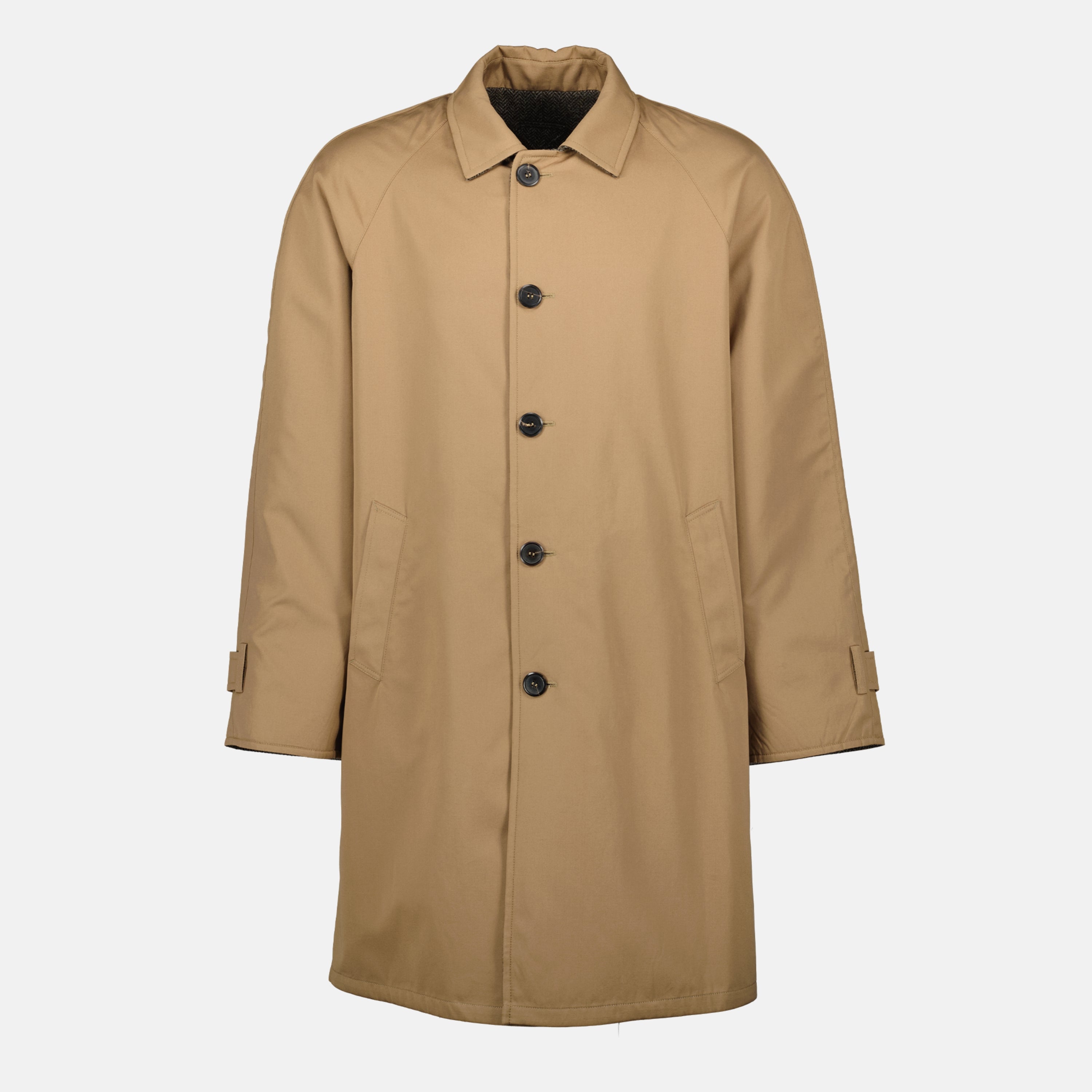 Reversible Beige Coat - Prada - Men | WE IN STYLE