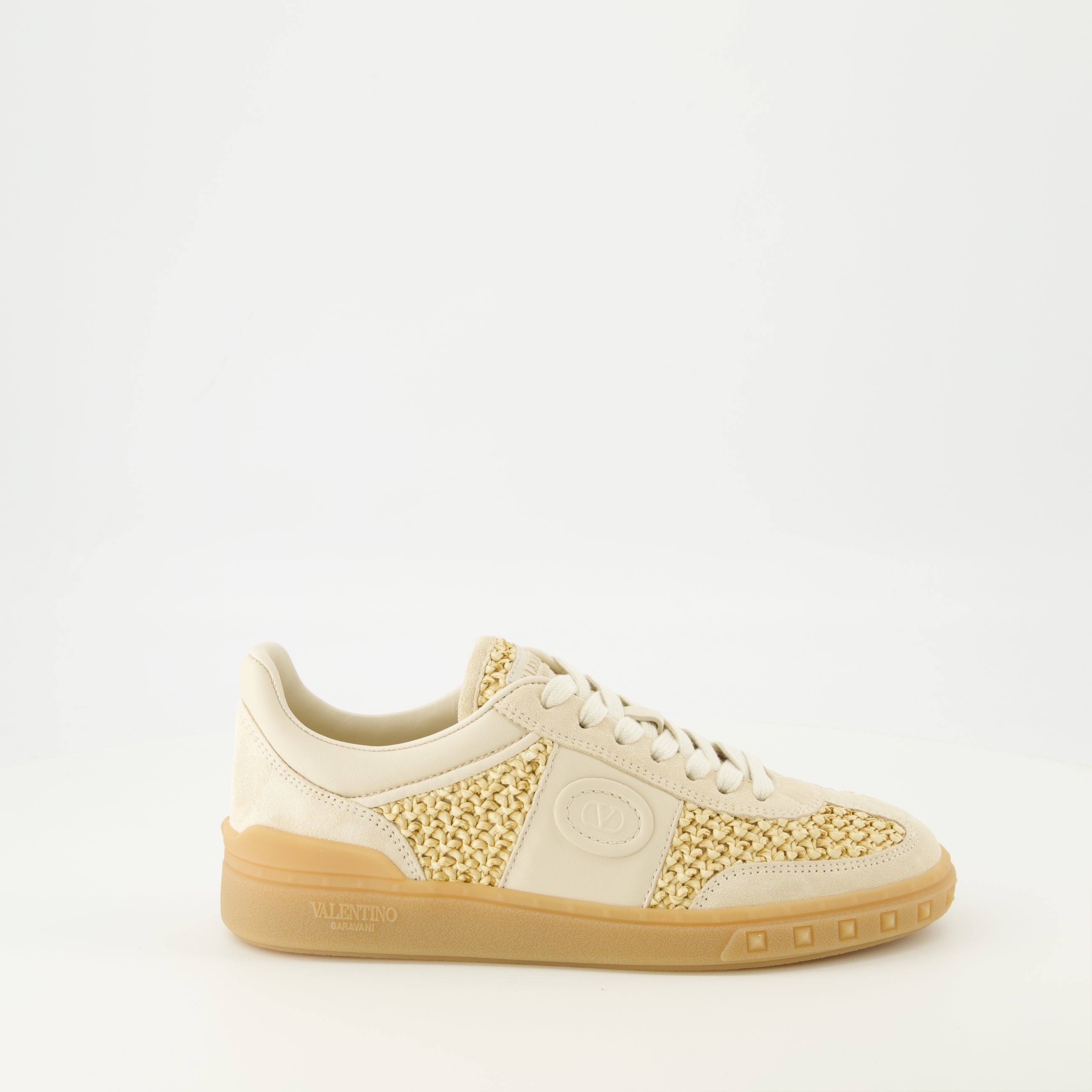 Upvillage Beige Raffia Sneakers - Valentino Garavani - Women | WE 