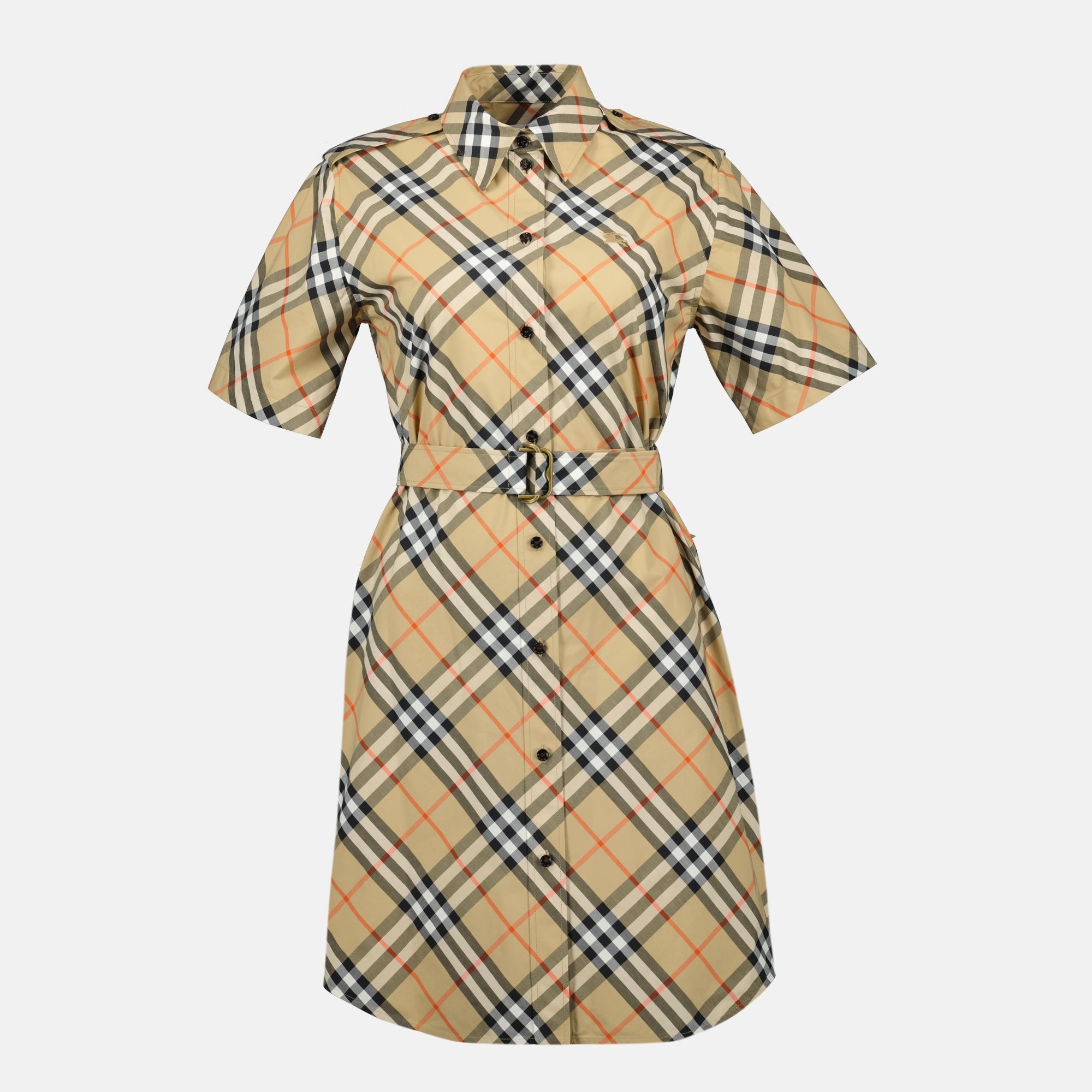 Check Beige Shirt Dress Burberry WE IN STYLE