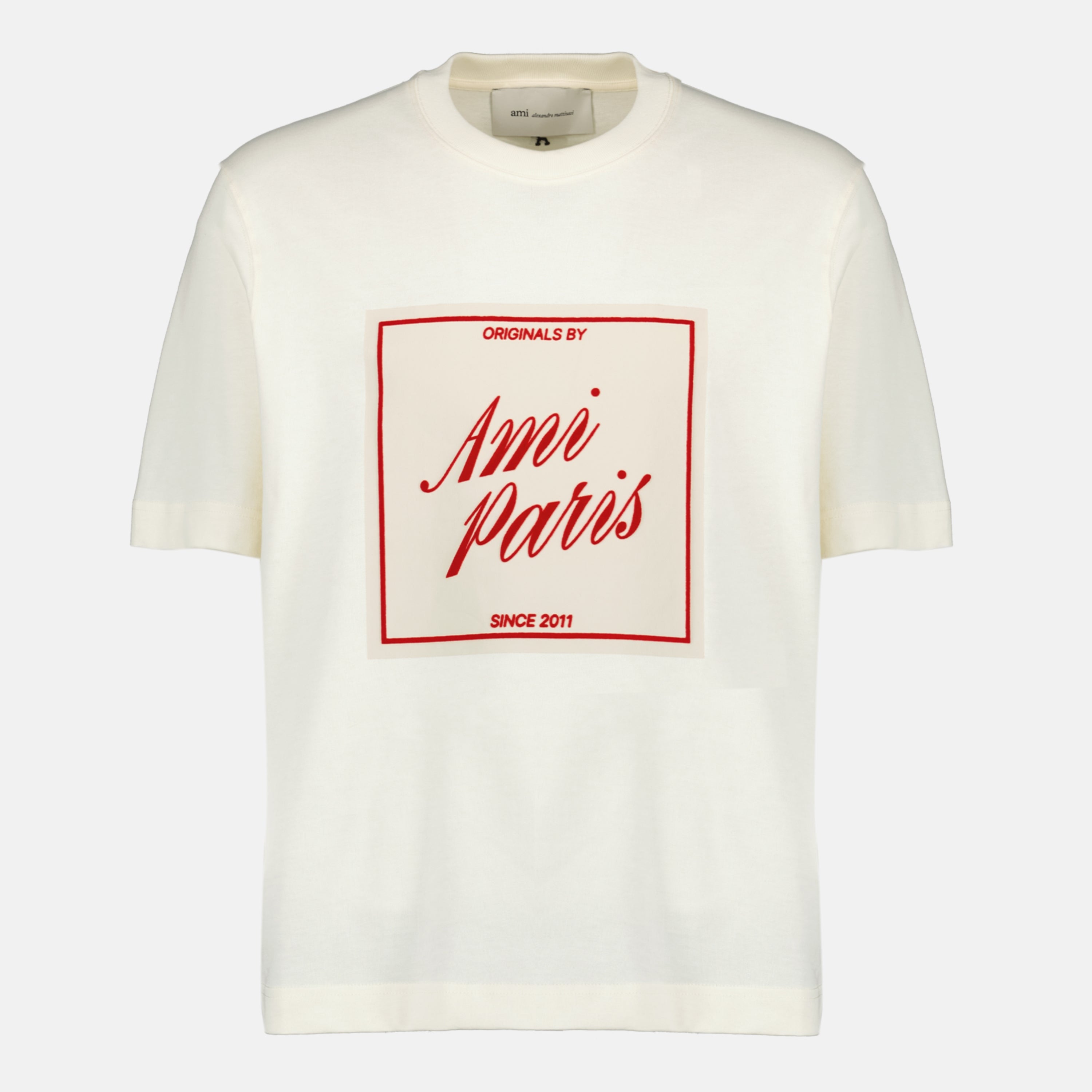 Printed White and Red T-Shirt - Ami PARIS - Women | WE IN STYLE