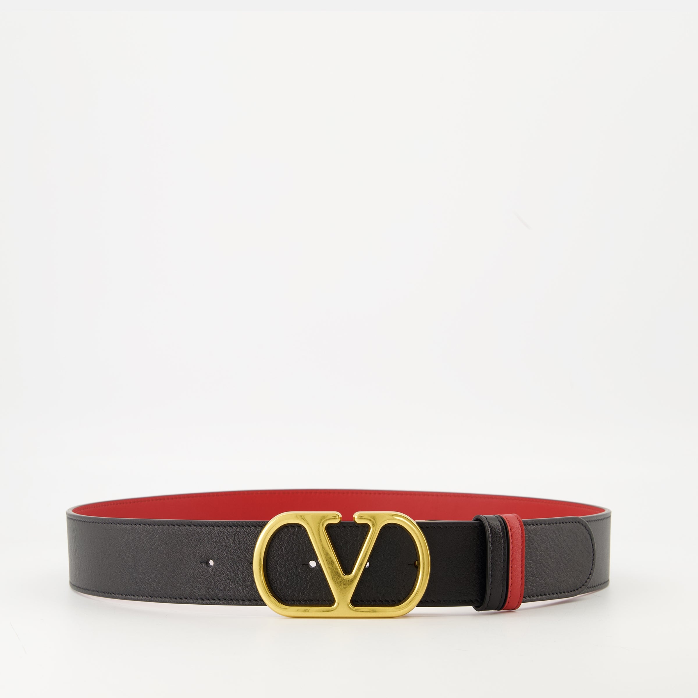 VALENTINO GARAVANI REVERSIBLE BLACK / RED VLOGO BELT 85/ 34 Valentino Garavani - Reversible VLogo Signature 40 Belt in  main image 4