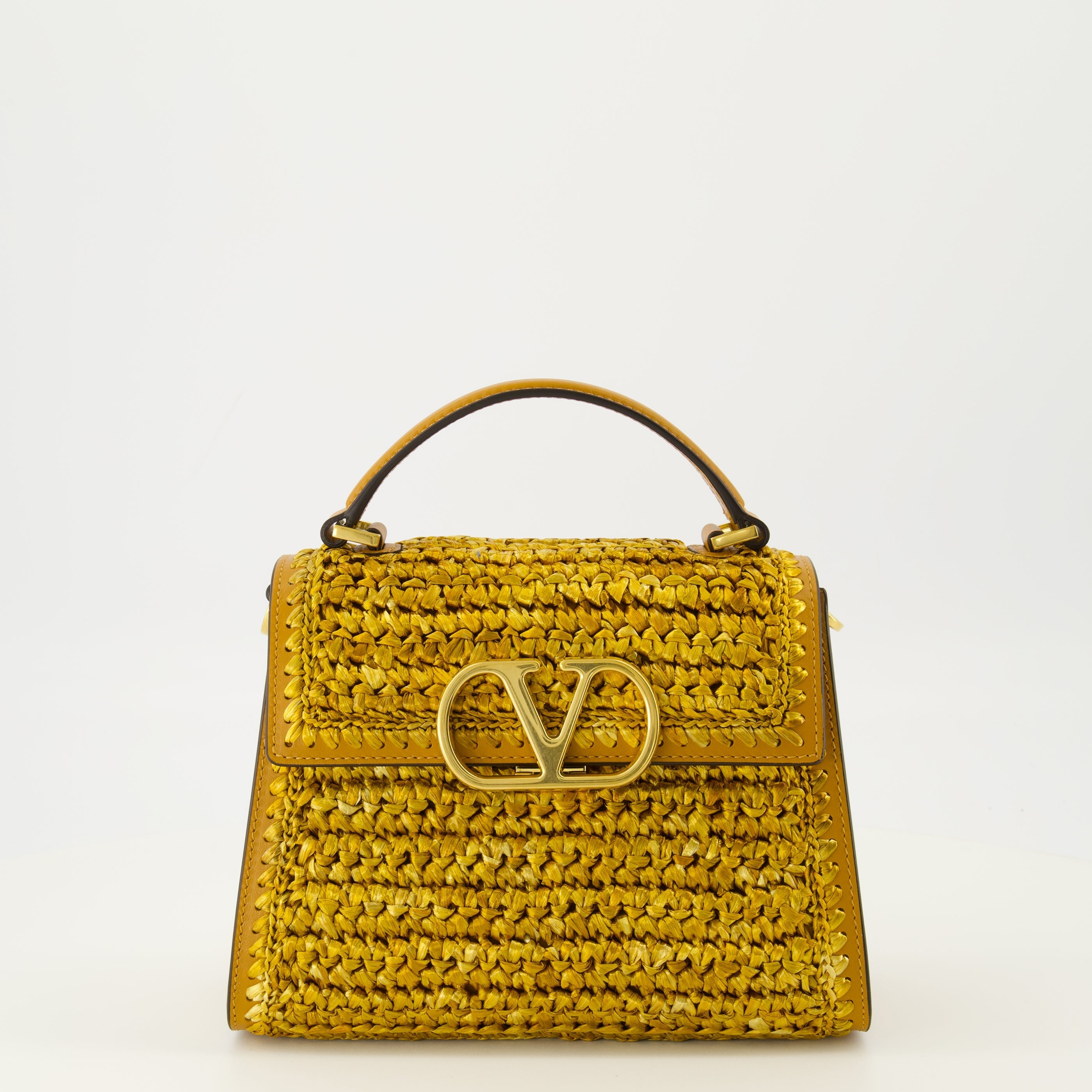 Mini V Sling Raffia Effect Bag - Valentino Garavani - Women | WE