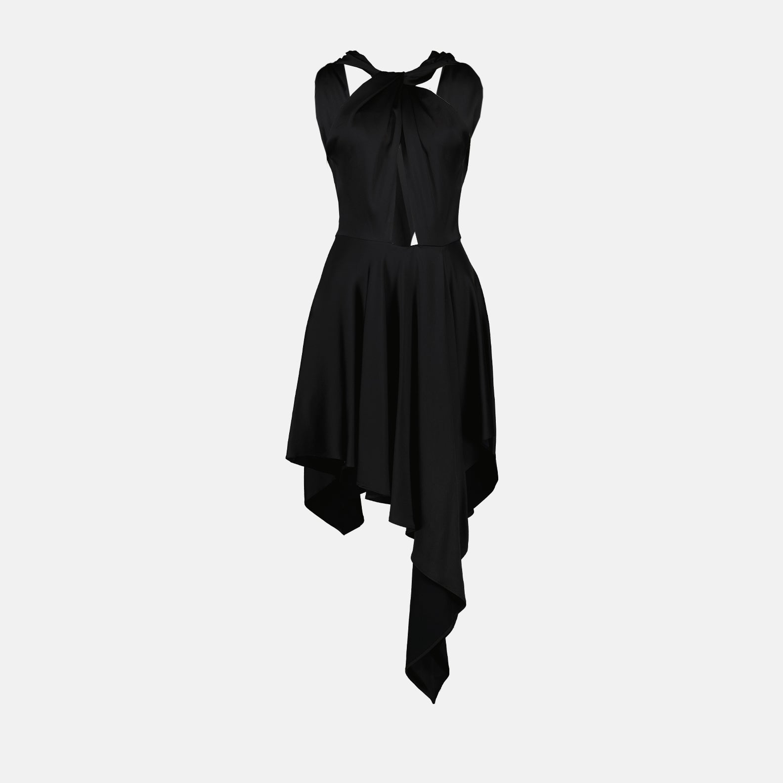 Stella McCartney Cutout Asymmetrical Halterneck Dress - Black Stella McCartney Cutout Asymmetrical Halterneck Dress - Black