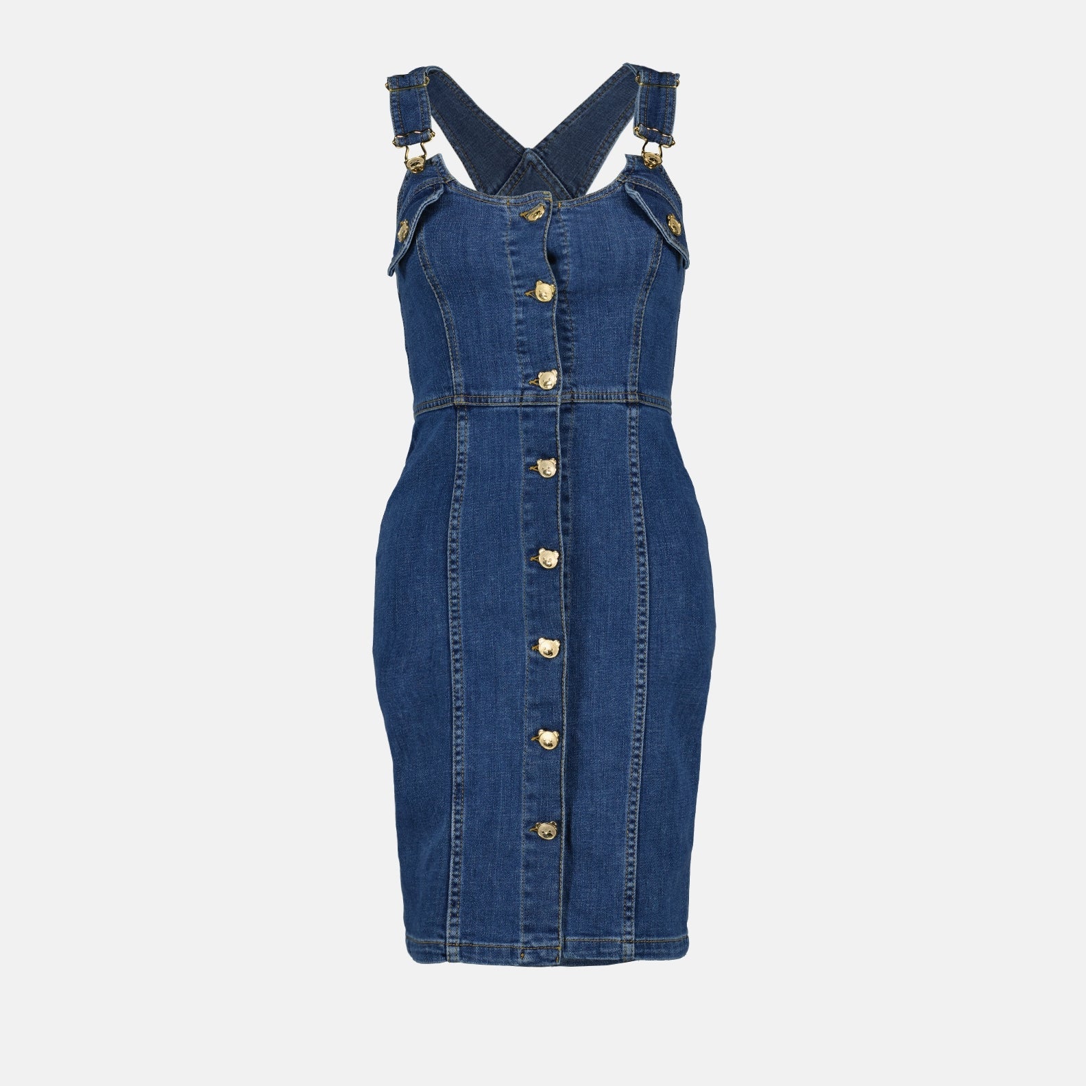 Blue Denim Dress - Moschino - Women | WE IN STYLE Blue Denim Dress - Moschino - Women | WE IN STYLE