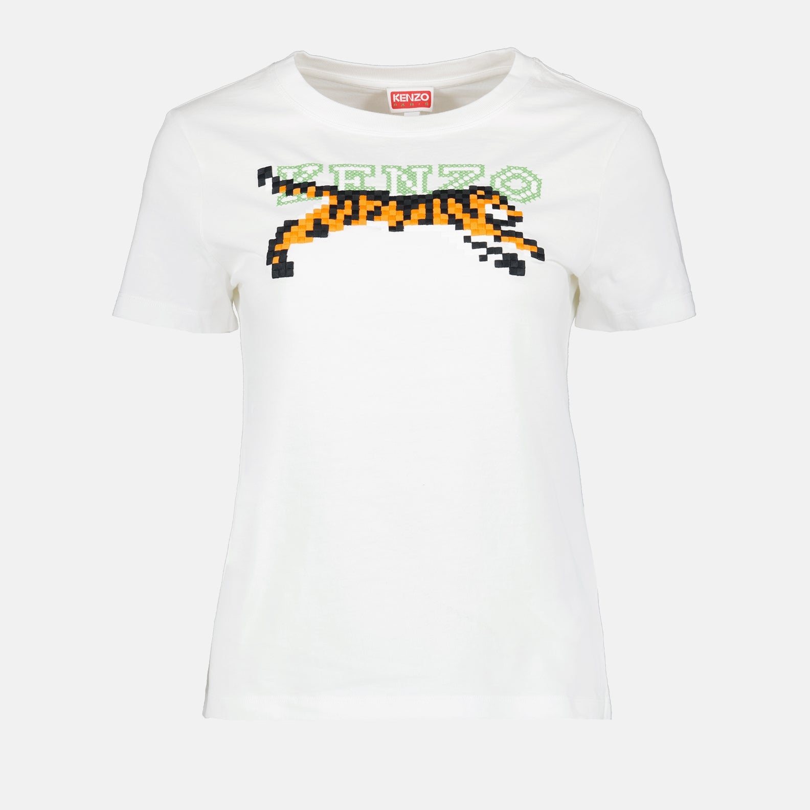 NWT Kenzo Women good White Logo T-shirt