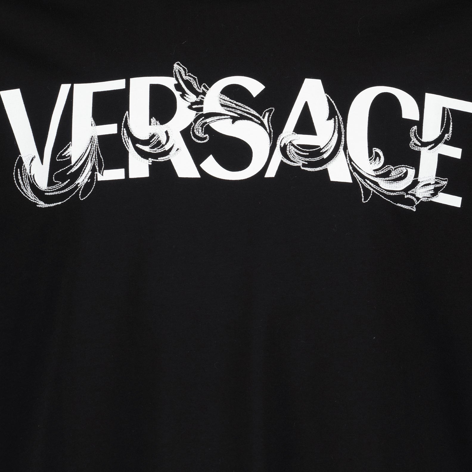 Versace T-shirt, Barocco Silhouette, Organic Cotton, Luxury Men's Fashion, Sustainable Style