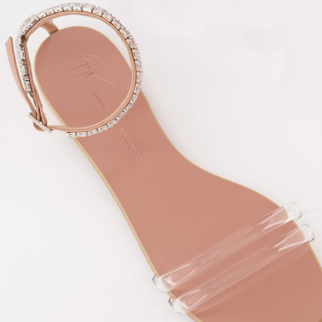 Giuseppe Zanotti, Agathe Plexi Sandals, Leather Sandals, Luxury Women's Footwear, Designer Sandals