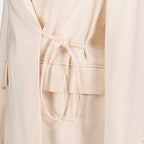 luxury blazer, tie-waist blazer, MSGM women, designer blazer, high-end fashion