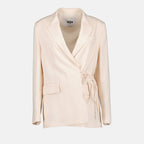 luxury blazer, tie-waist blazer, MSGM women, designer blazer, high-end fashion
