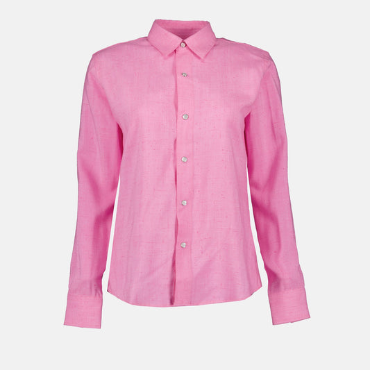 AMI Paris, pink viscose shirt, luxury women clothing, designer shirt, high-end fashion