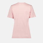 Burberry women's t-shirt, luxury logo t-shirt, pink designer t-shirt, high-end women's fashion, Burberry clothing