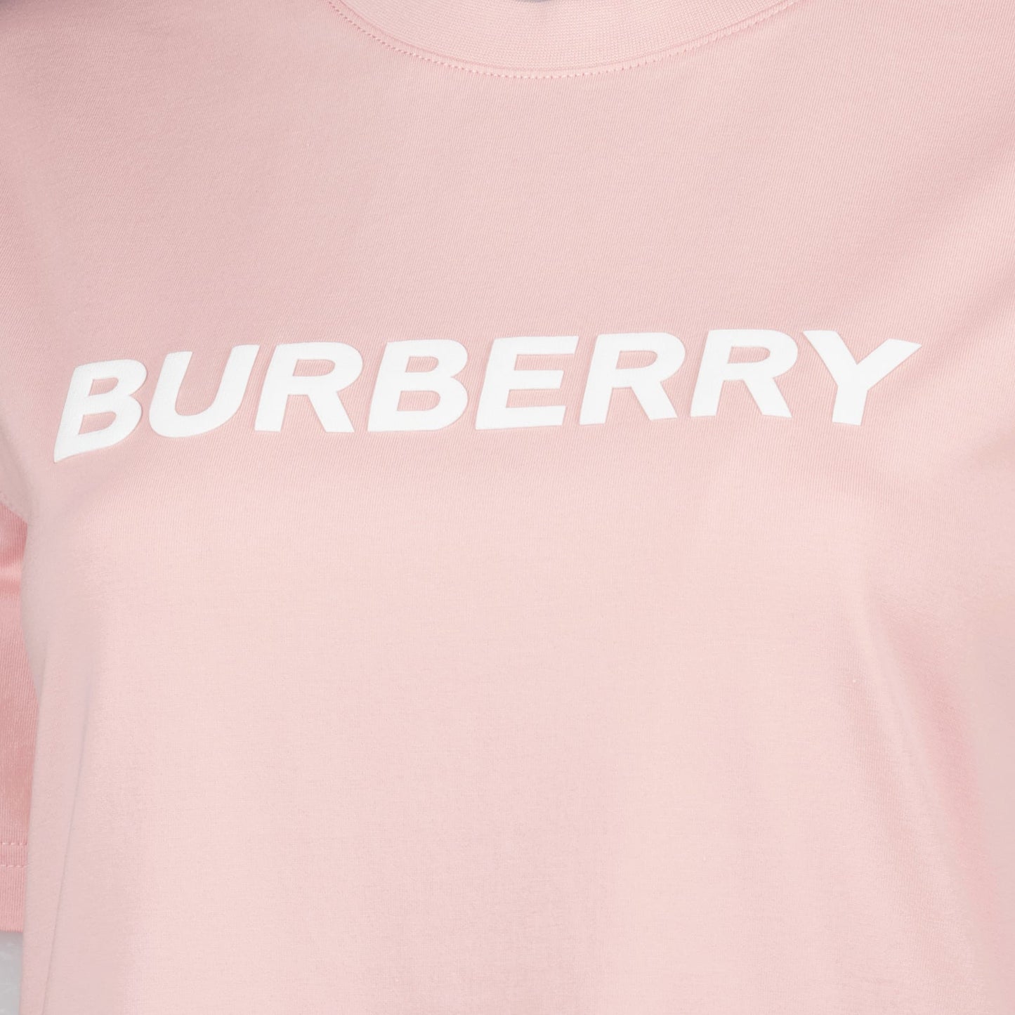 Burberry women's t-shirt, luxury logo t-shirt, pink designer t-shirt, high-end women's fashion, Burberry clothing