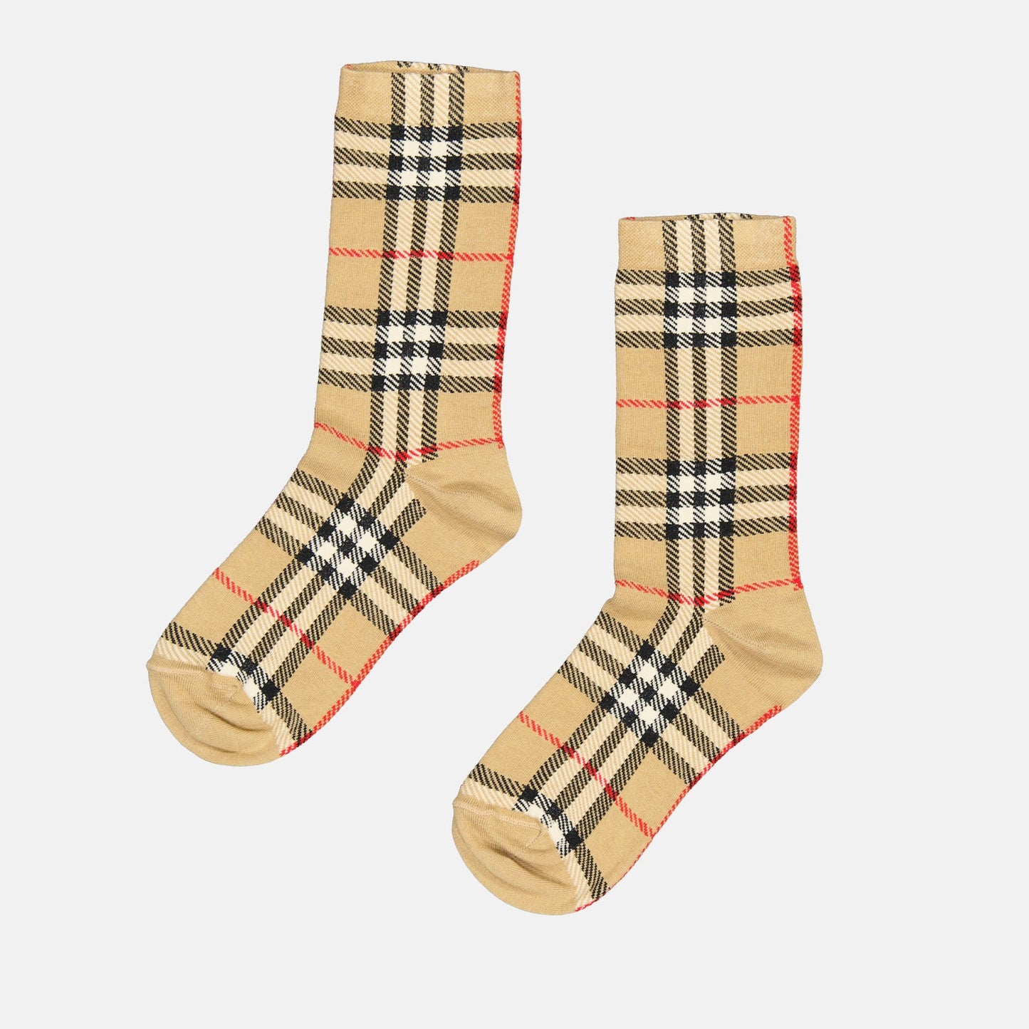 Burberry Socks, Checkered Socks, Beige Socks, Unisex Burberry, Luxury Socks