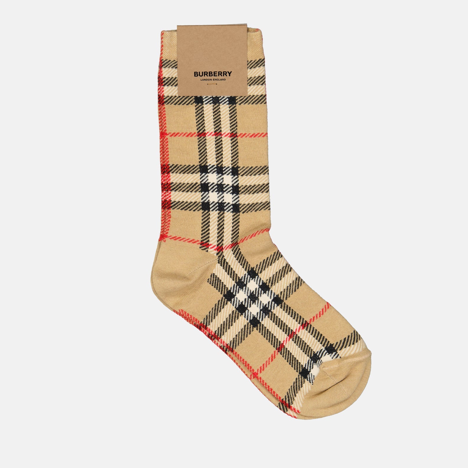 Burberry Socks, Checkered Socks, Beige Socks, Unisex Burberry, Luxury Socks