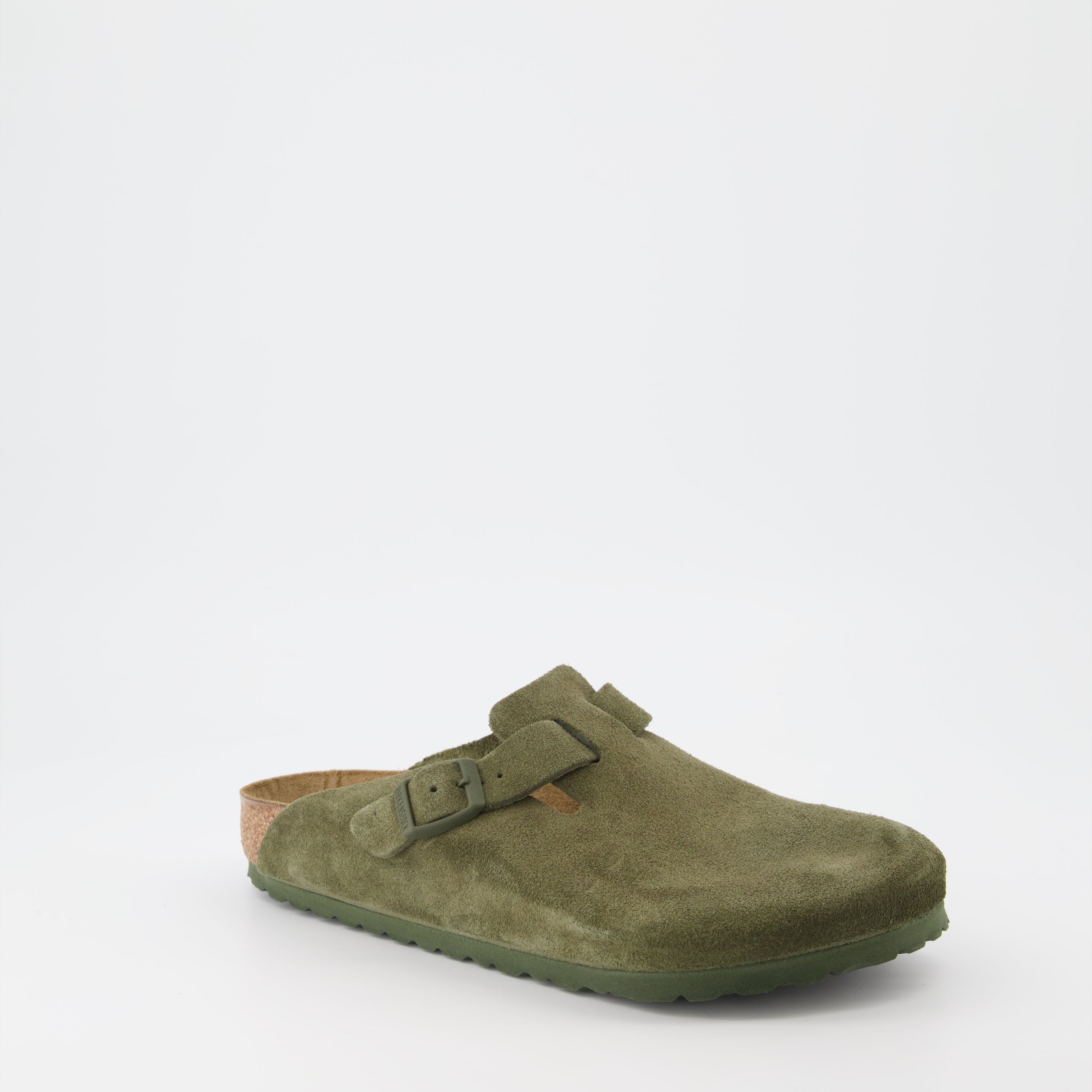 Birkenstock clogs, Boston clogs, adjustable shoes, velour footwear, comfort slip-ons