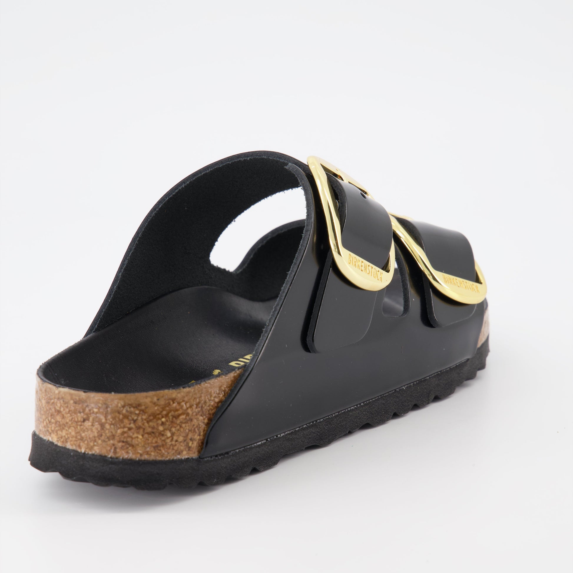 Birkenstock sandals, glossy leather sandals, Arizona Big Buckle, luxury footwear, stylish comfort