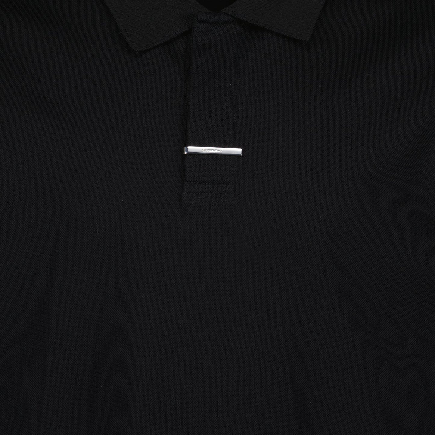 Givenchy, Black Plaque Polo, Luxury Polo Shirt, Men's Designer Polo, Elegant Men's Clothing