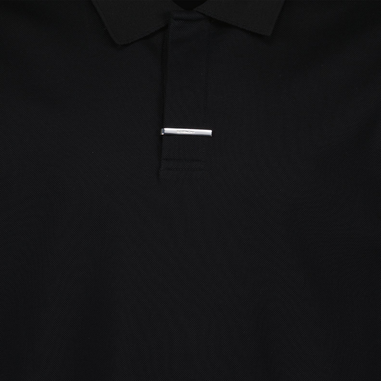 Givenchy, Black Plaque Polo, Luxury Polo Shirt, Men's Designer Polo, Elegant Men's Clothing