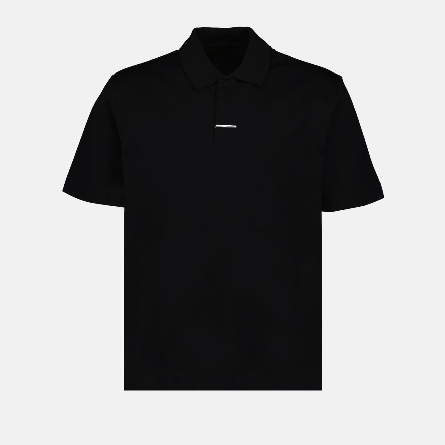 Givenchy, Black Plaque Polo, Luxury Polo Shirt, Men's Designer Polo, Elegant Men's Clothing