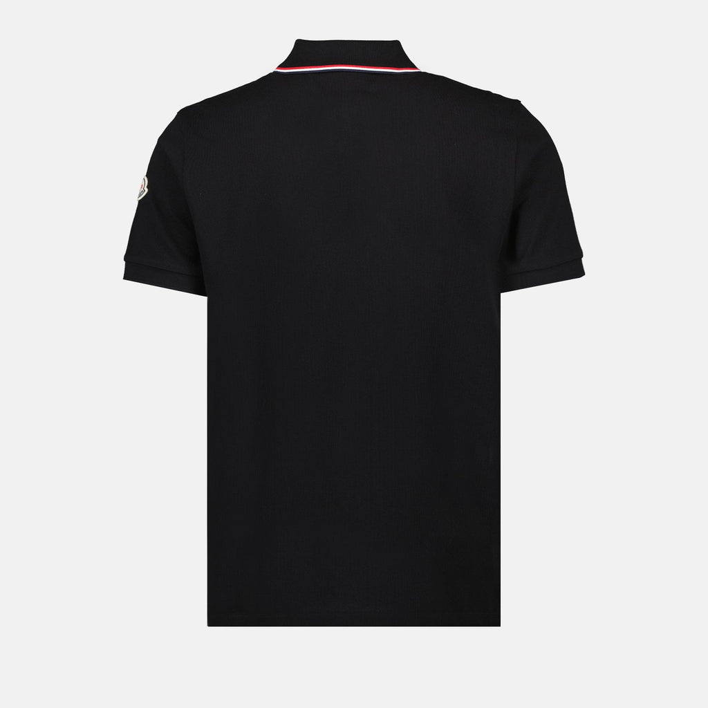 Moncler polo, luxury men's polo, black polo shirt, designer polo, Moncler clothing