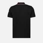 Moncler polo, luxury men's polo, black polo shirt, designer polo, Moncler clothing
