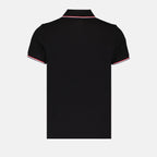 Moncler polo, men's luxury polo, black polo shirt, designer polo shirt, Moncler men's wear