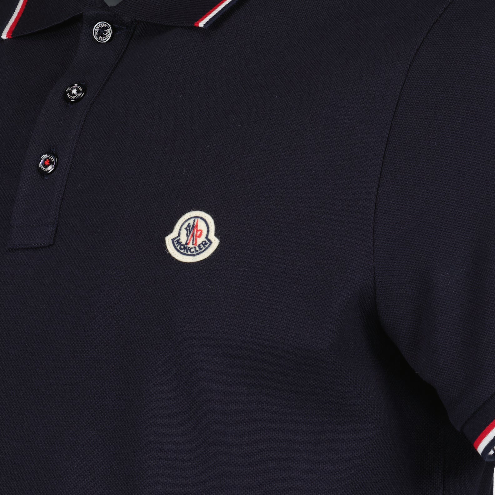 Logo Polo with Blue Trim