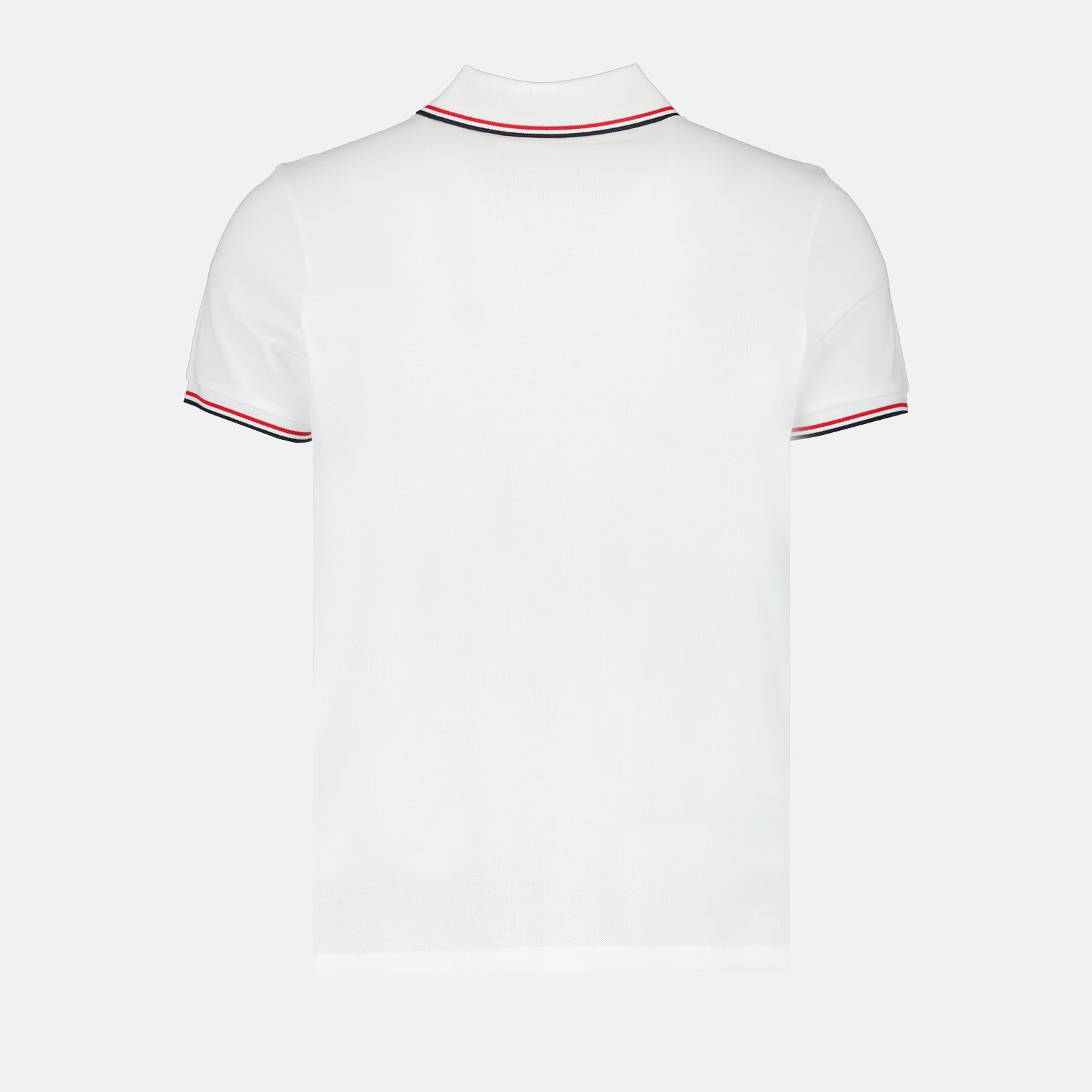 White Polo with Logo and Trim