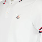 White Polo with Logo and Trim