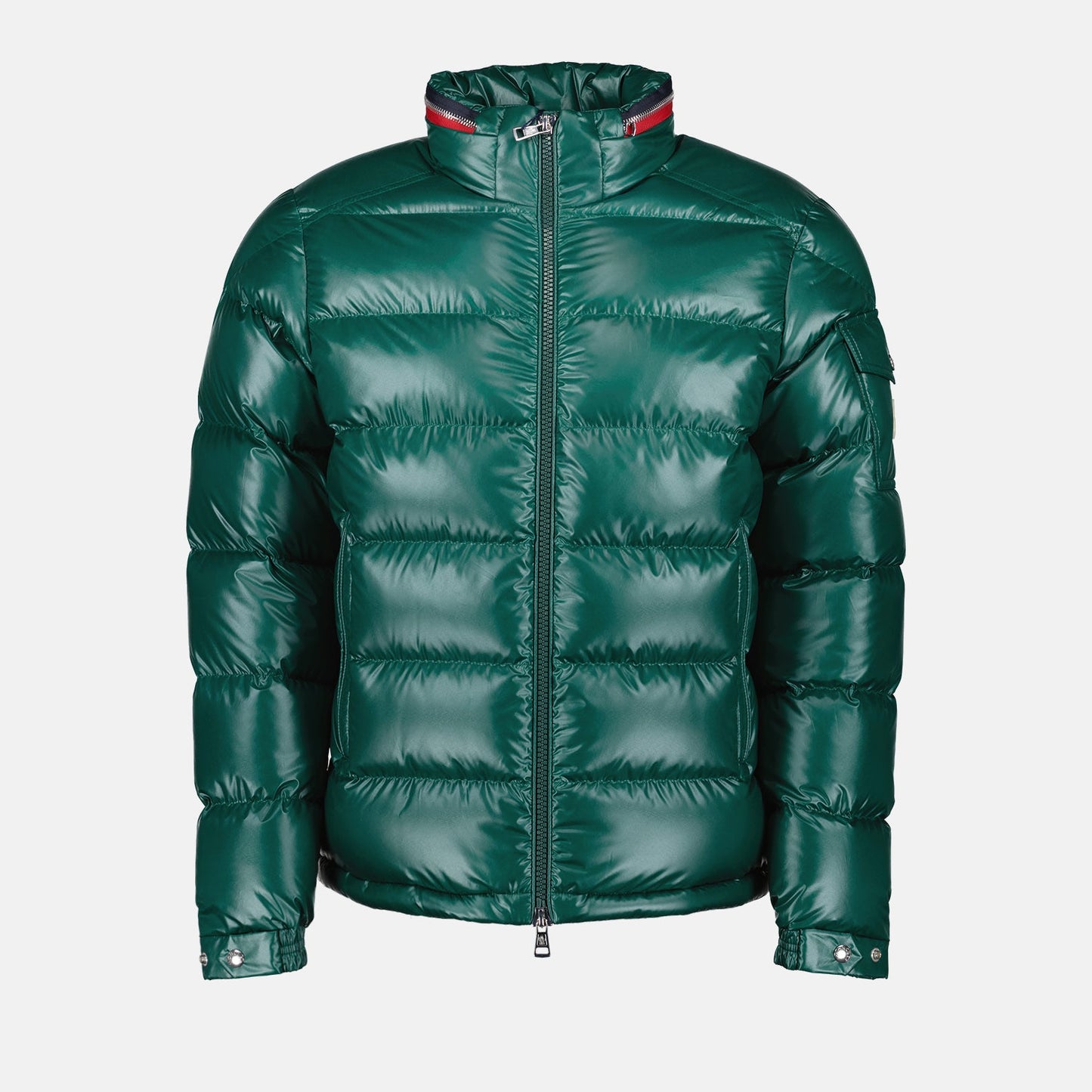 Moncler, Doudoune Bourne, Green down jacket, Luxury men's outerwear, High-end winter fashion