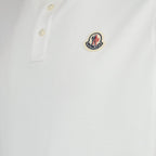 Moncler, men's polo shirt, luxury fashion, white polo, designer clothing