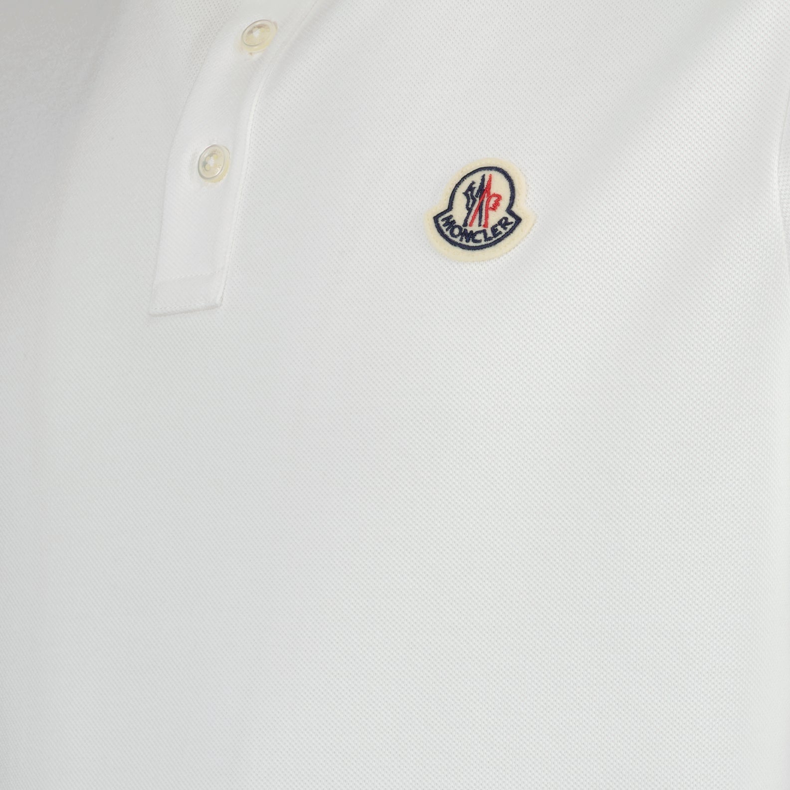 Moncler, men's polo shirt, luxury fashion, white polo, designer clothing