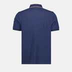 Moncler polo, luxury men's wear, designer polo shirt, blue polo Moncler, men's fashion