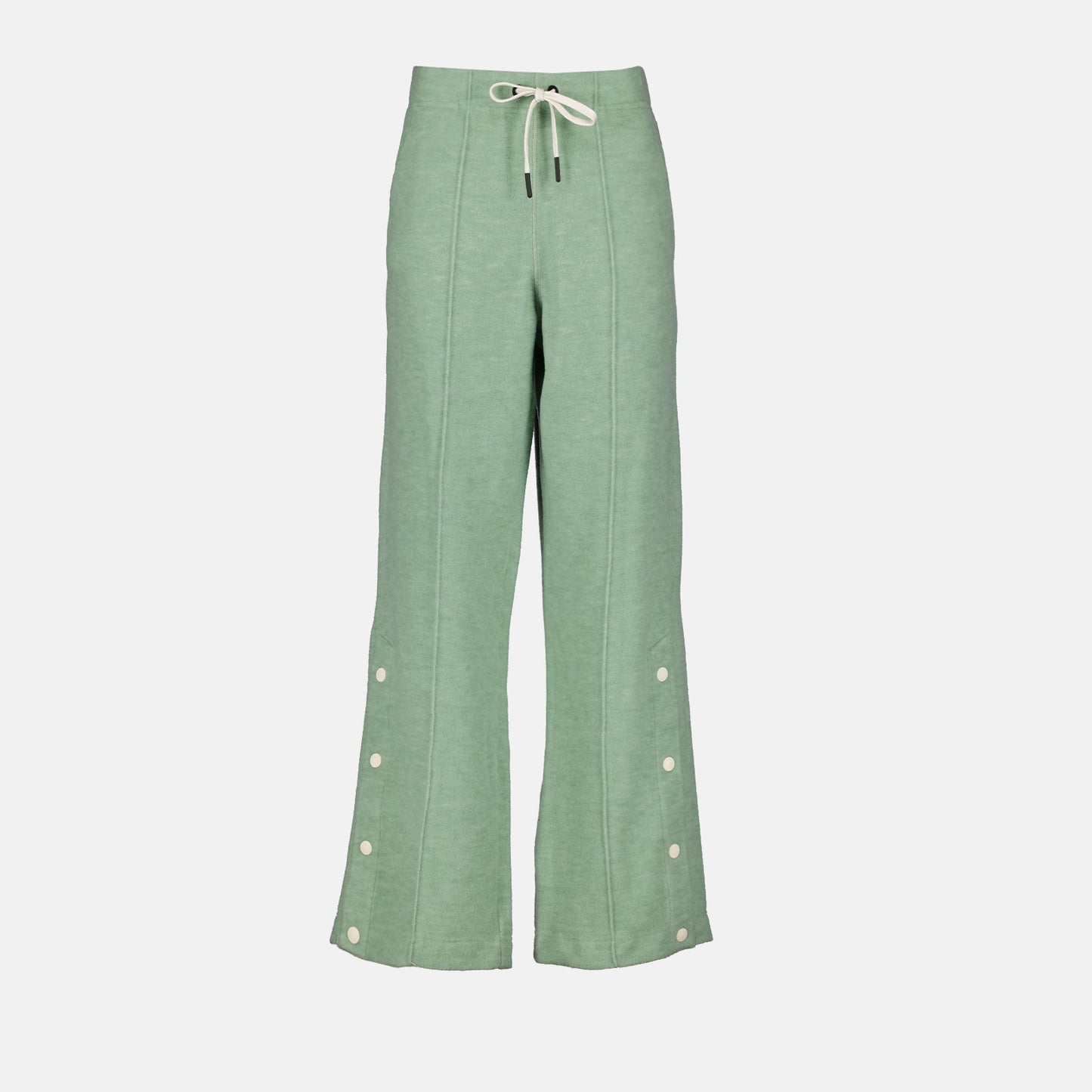 velvet jogging pants, Moncler Grenoble, high-end casual wear, luxury velvet pants, green jogging pants