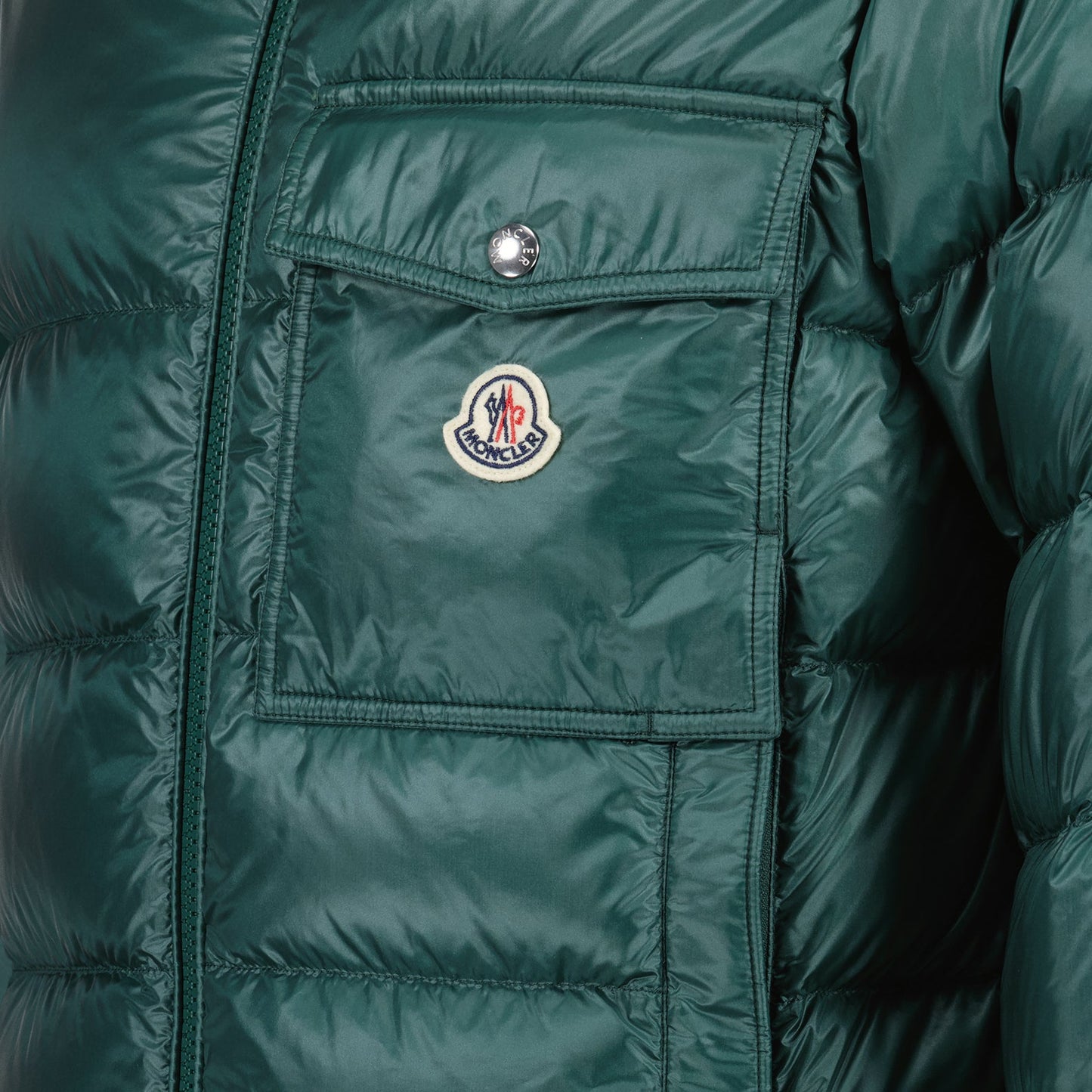 Moncler, Green Down Jacket, Luxury Outerwear, Men’s Designer Jacket, Winter Fashion