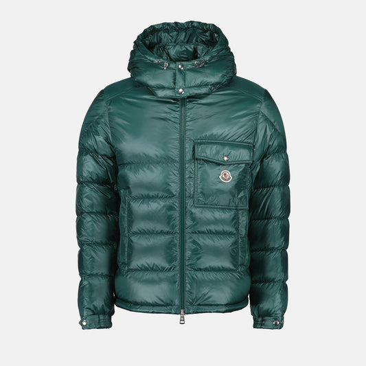 Moncler, Green Down Jacket, Luxury Outerwear, Men’s Designer Jacket, Winter Fashion